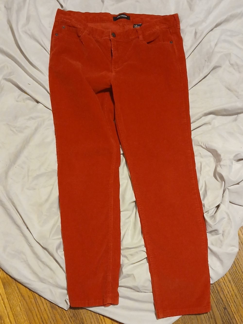 GUC Joe Fresh Slim Low Rise Red Corduroy Women’s Pants